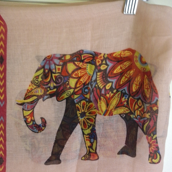 Elephant Scarf  by Roffe Accessories  39" X 72" - Picture 2 of 4
